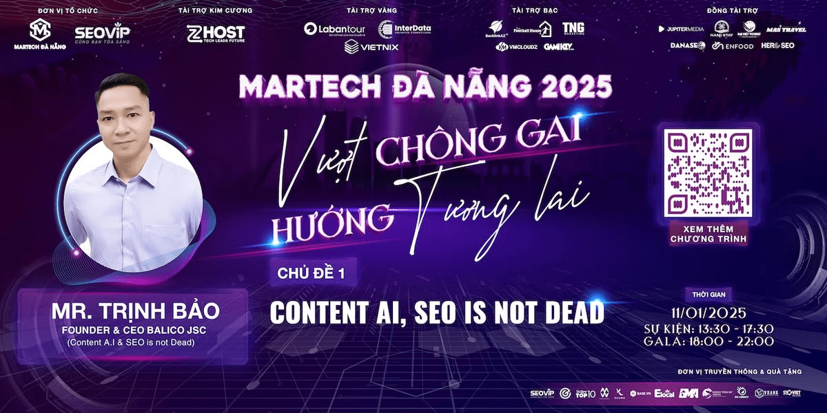 GẶP GỠ VÀ LẮNG NGHE CHIA SẺ TỪ MR. TRỊNH BẢO – CEO – FOUNDER BALICO JSC tại sự kiện MARTECH ĐÀ NẴNG 2025 do SEOVIP tổ chức